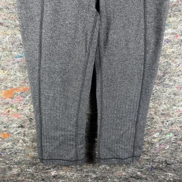 Lululemon Leggings Women 6 Gray Herringbone Crop High Rise Athletic - Picture 3 of 12